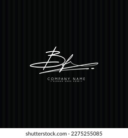 Initial Letter BF Logo - Hand Drawn Signature Style Logo