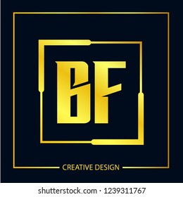 Initial Letter BF Logo Template Design