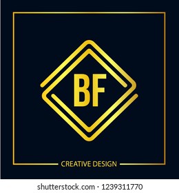 Initial Letter BF Logo Template Design