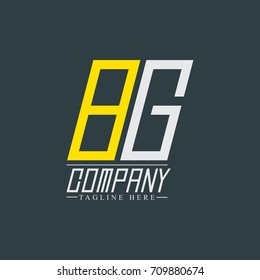 Initial Letter BG 8G Rounded Design Logo