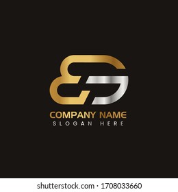 Elementos de plantilla de diseño de icono del logotipo de mayúscula BG carta inicial. Logo de línea moderna con estilo de lujo dorado plateado. Se puede utilizar para negocios, grupos de empresas, consultoría, finanzas. Ilustración vectorial.