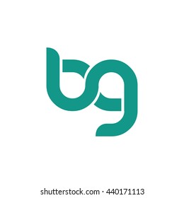 Initial Letter BG Circle Lowercase Logo Blue