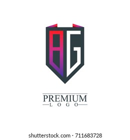 Initial Letter BG Company Design Logo Template