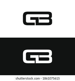 Letra inicial BG, plantilla de icono vectorial del logotipo de la compañía de letras GB