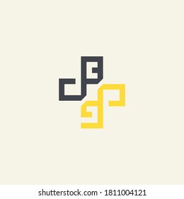 Initial Letter BG or GB Medical Logo Design. Modern Hospital Logo. Plus Logo