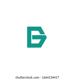 Initial letter bg logo or gb logo vector design template