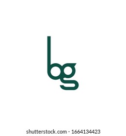 Plantilla de diseño vectorial de logotipo bg de letra inicial o gb