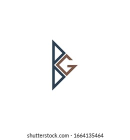 Initial letter bg logo or gb logo vector design templates