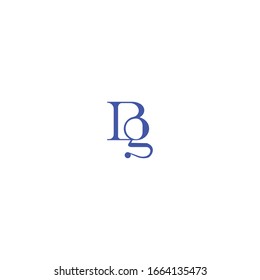 Plantillas de diseño vectorial de logotipo bg de letra inicial o gb