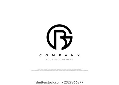 Vektor für das Design des Logos mit Anfangsbuchstaben, BG-Logo oder GB-Monogramm