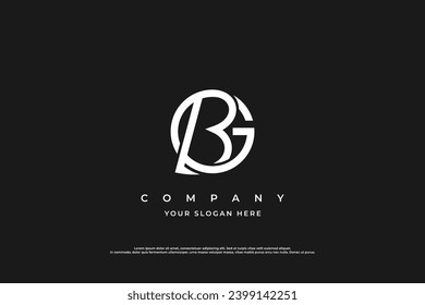 Initial Letter BG Logo or GB Logo Design