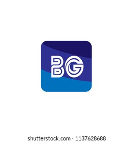 Initial Letter BG Logo Template Design