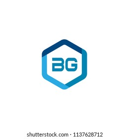 Initial Letter BG Logo Template Design
