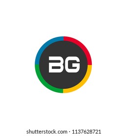 Initial Letter BG Logo Template Design
