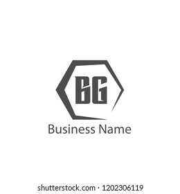 Initial Letter BG Logo Template Design