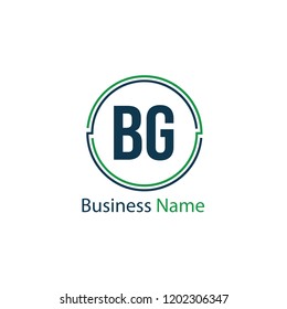Initial Letter BG Logo Template Design