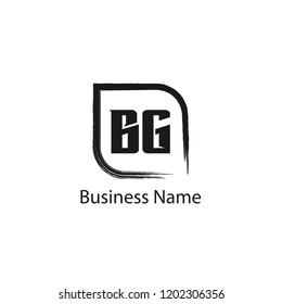 Initial Letter BG Logo Template Design