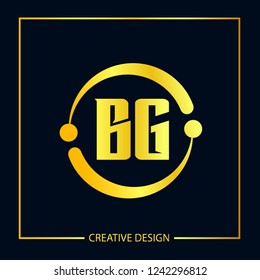 Initial Letter BG Logo Template Design