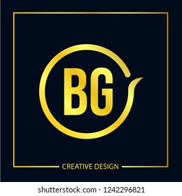 Initial Letter BG Logo Template Design