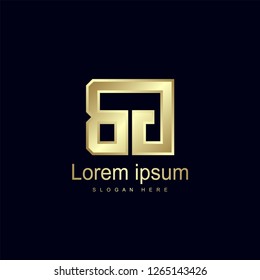 Initial Letter BG Logo Template Vector Design
