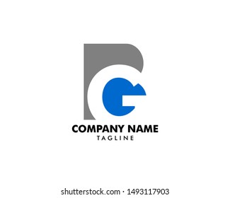 Initial Letter BG Logo Template Design