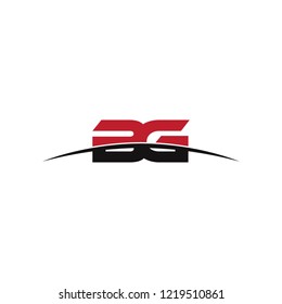 Initial letter BG, overlapping movement swoosh horizon logo vector