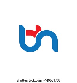Initial Letter BH Circle Lowercase Logo
