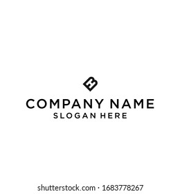 initial letter bh or hb logo design vector illustration template