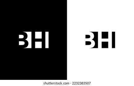 Initial Letter BH Logo Design Vector Template. Typography BH Letter Logo Design.