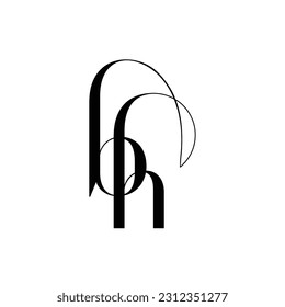 Initialbuchstabe bh Logo-Design