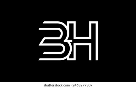 Initial Letter BH Logo Design. BH Logo Design. Kreatives und modernes BH-Logo.