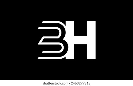Initial Letter BH Logo Design. BH Logo Design. Kreatives und modernes BH-Logo.