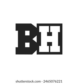 Initial Letter BH Logo Design Vorlage. BH-Logo