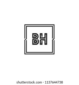 Initial Letter BH Logo Template Design
