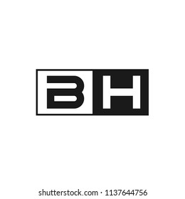 Initial Letter BH Logo Template Design