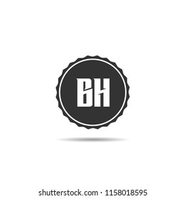 Initial Letter BH Logo Template Design