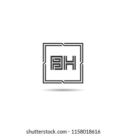 Initial Letter BH Logo Template Design