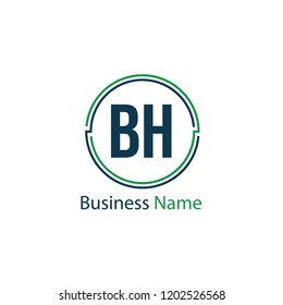 Initial Letter BH Logo Template Design