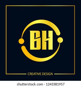 Initial Letter BH Logo Template Design