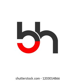 Initial letter BH lowercase logo design template