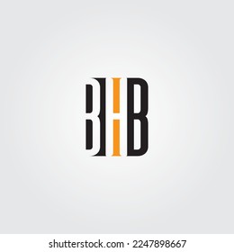 Logotipo de la carta inicial BHB - Logotipo comercial mínimo para los alfabetos H y B