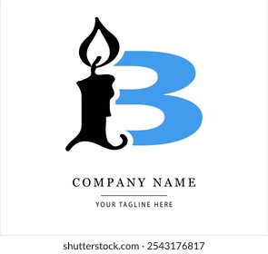 Letra Inicial BI Vinculada Círculo Logotipo Minúsculo Preto Azul Ícone Design Elemento de Modelo
