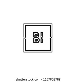 Initial Letter BI Logo Template Design