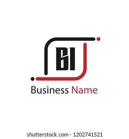 Initial Letter BI Logo Template Design