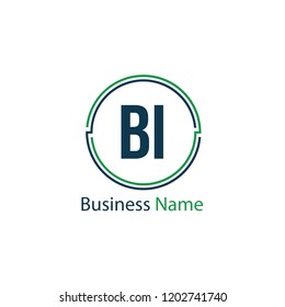 Initial Letter BI Logo Template Design