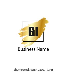 Initial Letter BI Logo Template Design