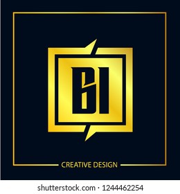 Initial Letter BI Logo Template Design