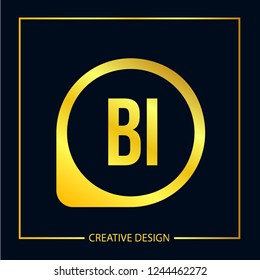 Initial Letter BI Logo Template Design