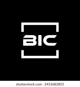 Initial letter BIC logo design. BIC logo design inside square.