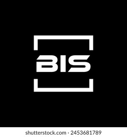 Initial letter BIS logo design. BIS logo design inside square.